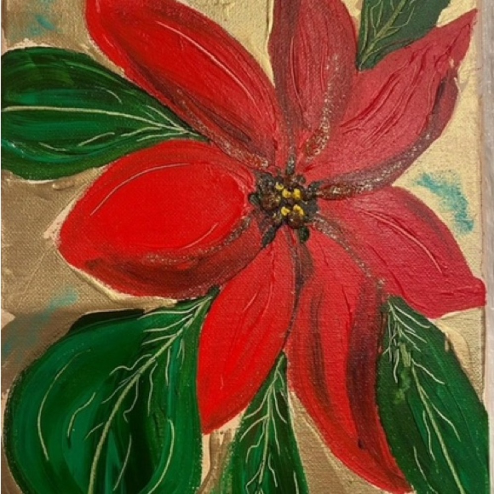 Christmas Poinsettia Art